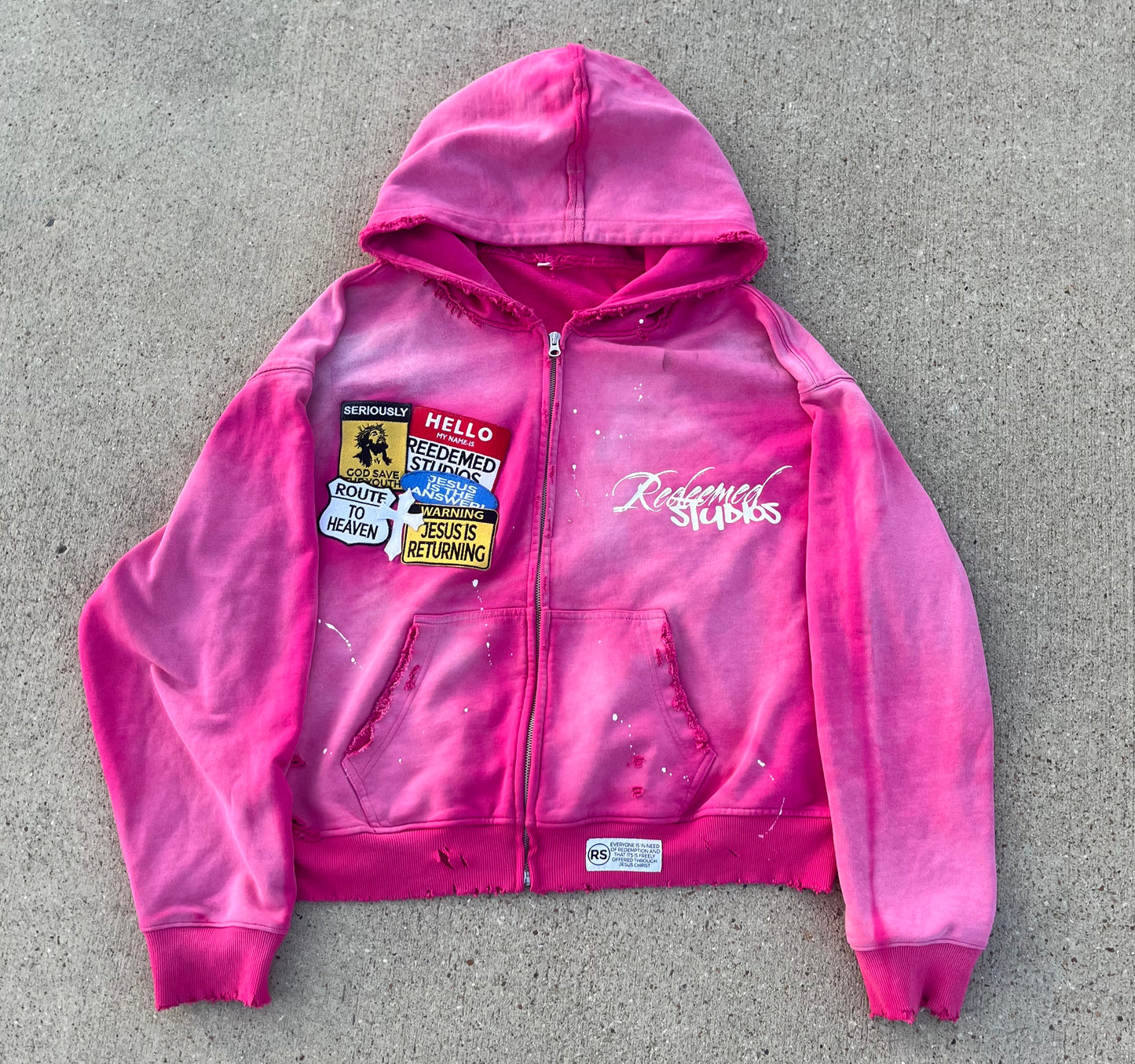 PRE ORDER-Black redeemed studios zip-up