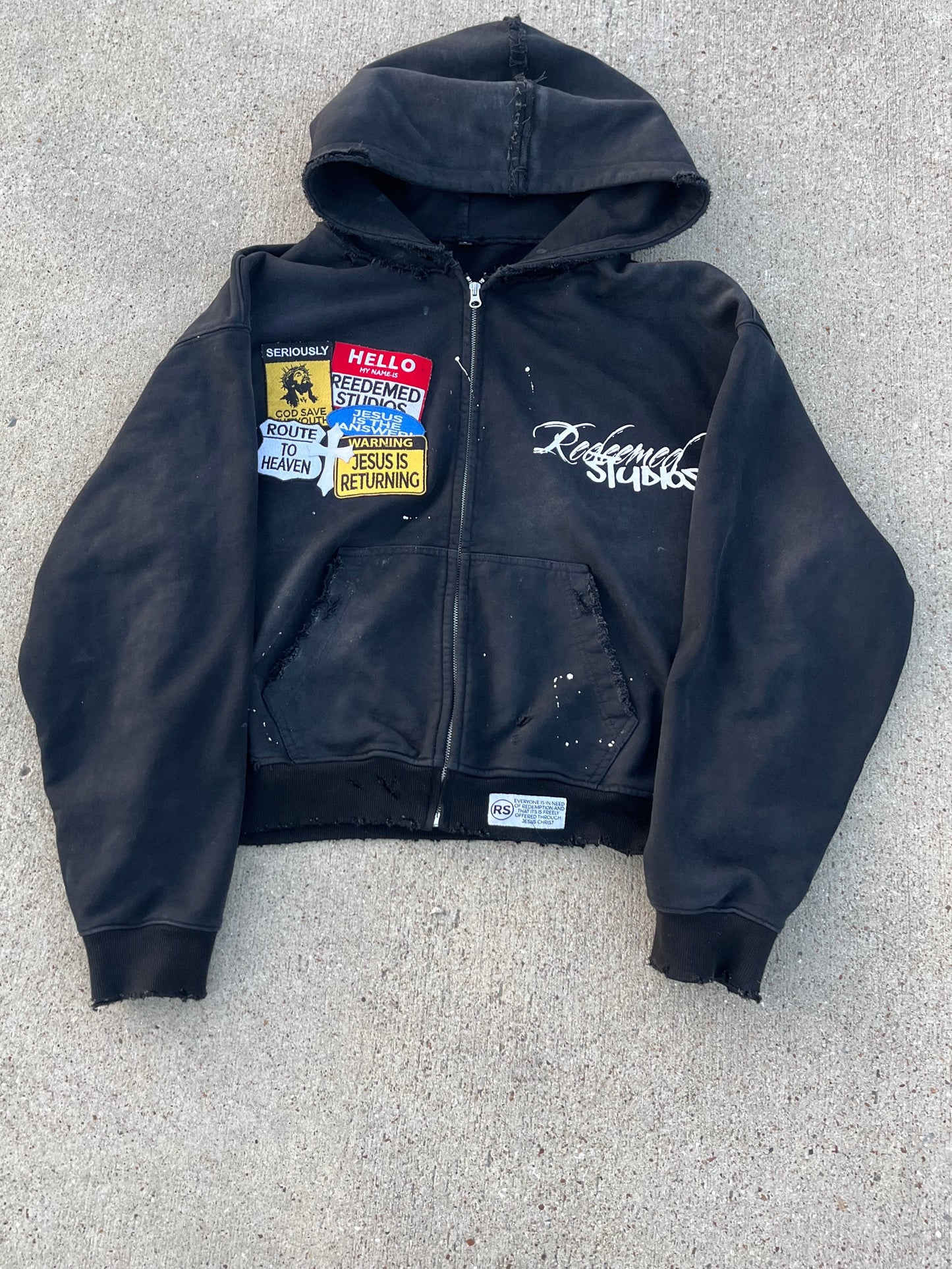 PRE ORDER-Black redeemed studios zip-up