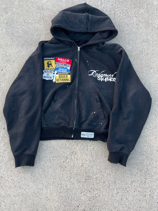 PRE ORDER-Black redeemed studios zip-up