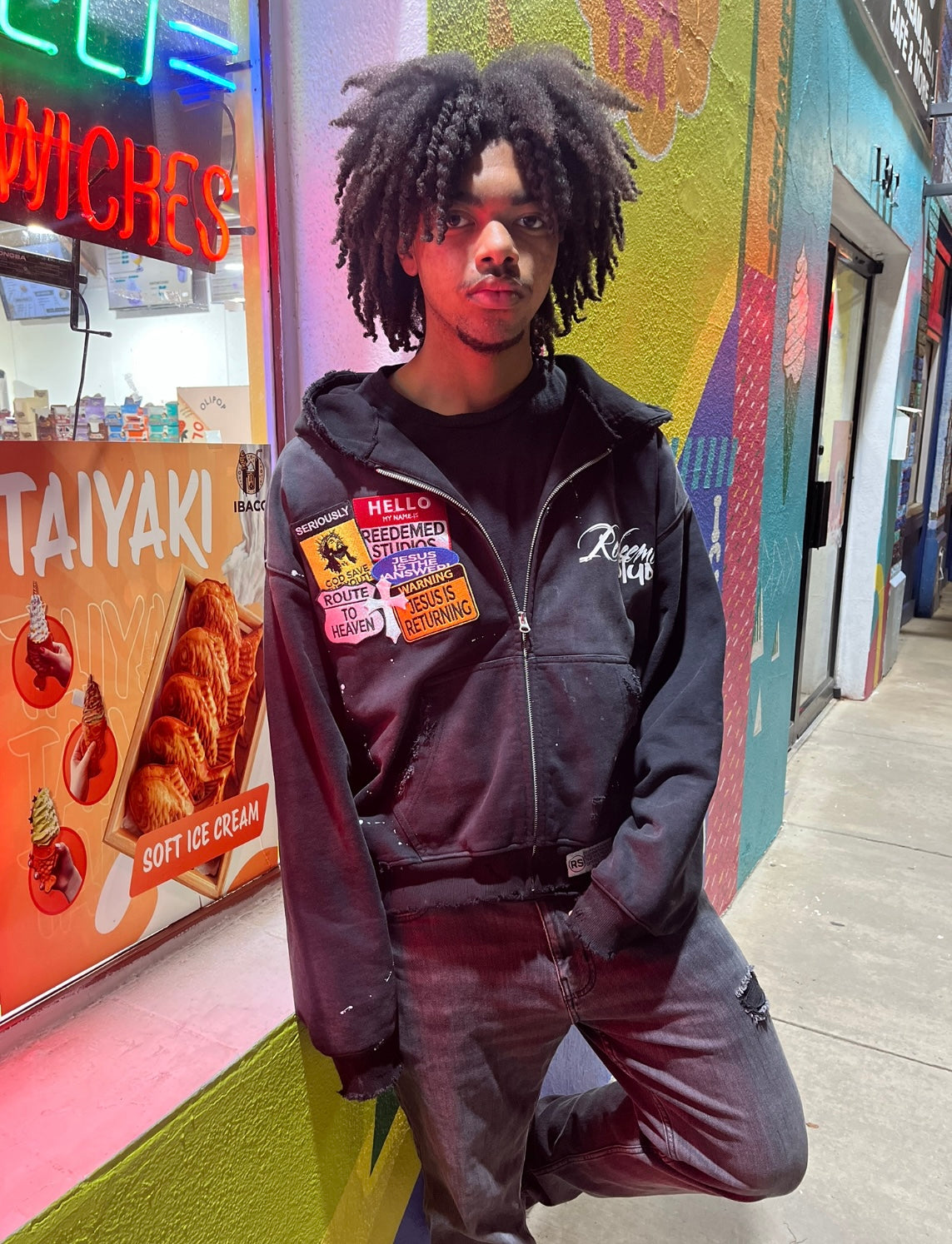 PRE ORDER-Black redeemed studios zip-up